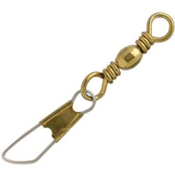 BARREL SWIVEL W/S.SNAP BRS 2/0